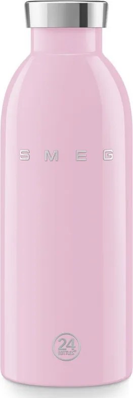 Термо бутилка SMEG Clima 50's Style WBF01PK, 500 мл, Херметично затваряне, Двустенна, Неръждаема стомана 18/8, Розов
