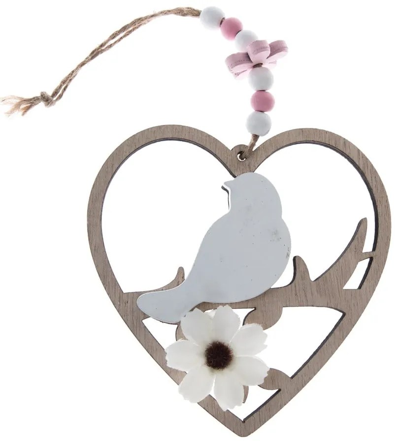 Дървени висящи сърца в комплект от 2 - Dakls