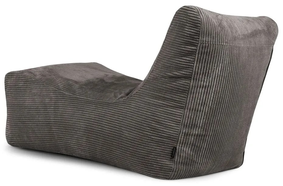 Тъмносив пуф от рипсено кадифе Lounge – SLOWDOWN