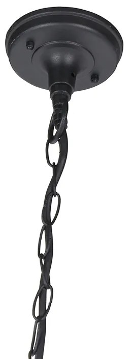 Рустикална висяща лампа за външен монтаж черна - Moreno