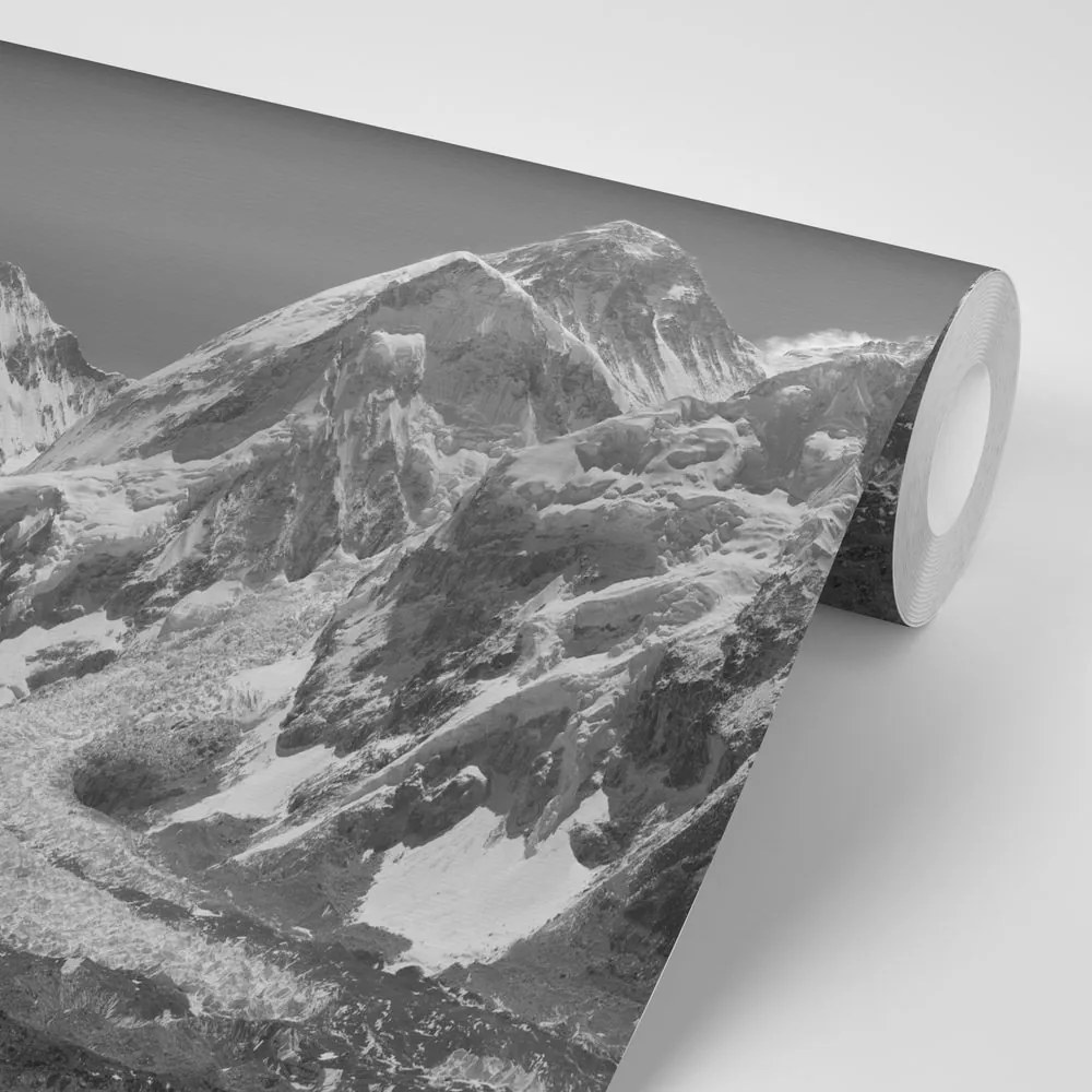Самозалепващ фототапет – Черно-бели заснежени планини