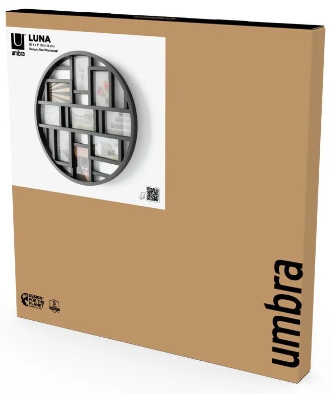 Черна пластмасова рамка висяща Luna – Umbra