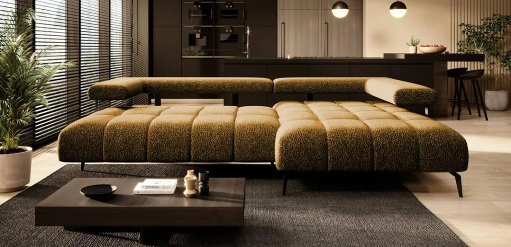 Ъглов диван Magnito Mini-горчица-десен