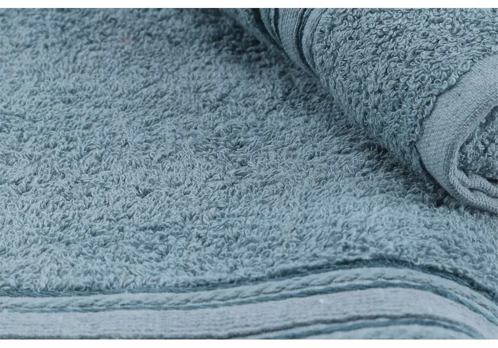 Сини памучни кърпи и хавлии за баня в комплект от 2 Dora - Foutastic