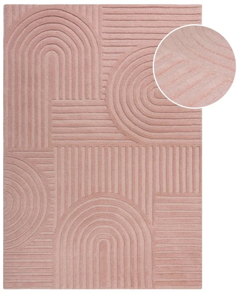 Розов вълнен килим , 160 x 230 cm Zen Garden - Flair Rugs