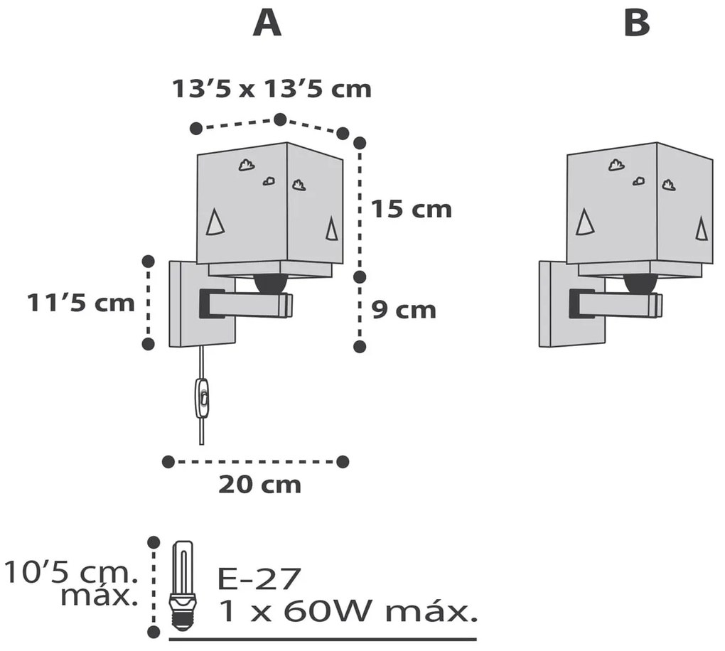 Стенна апличка Ango Hello Little