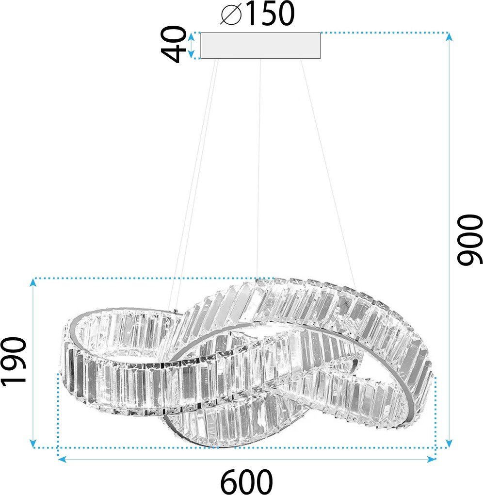 Пендел LED APP1538-CP GOLD