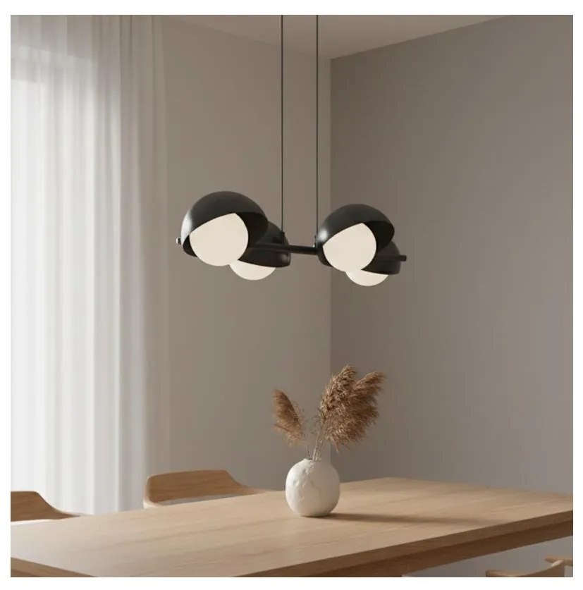 Полилей с окачване на кабел BOOM 4xG9/8W/230V черен