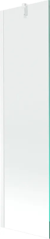 Mexen Next параван за вана, 1 крило 50 x 150 см, прозрачен, бял - 895-050-000-00-00-20