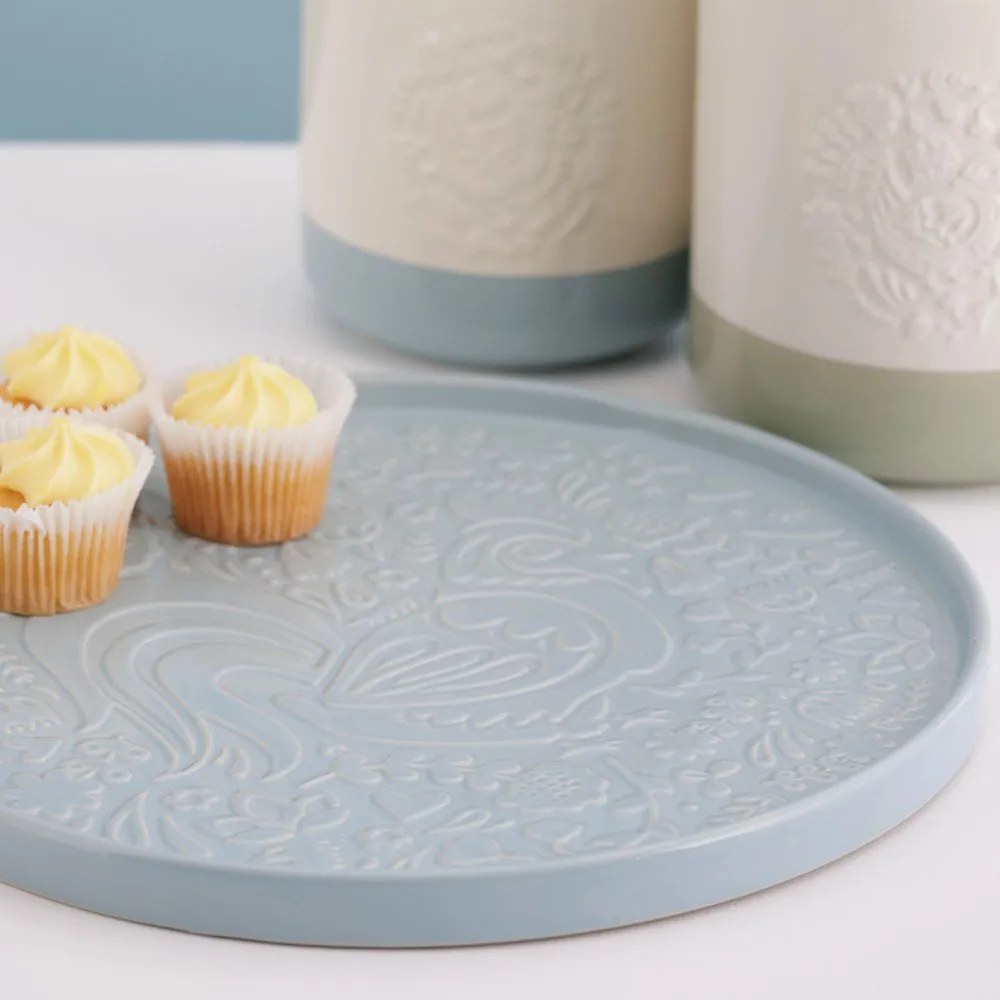 Сиво-синя керамична чиния за сервиране ø 30 cm Home to Roost – Mason Cash