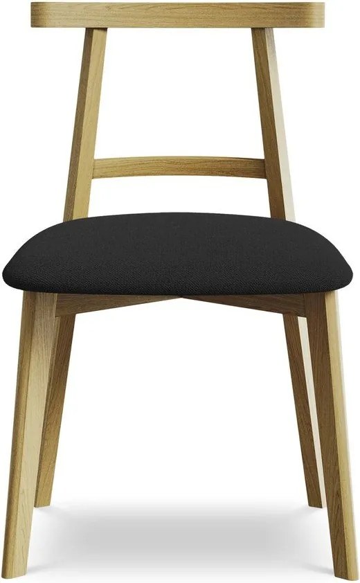 Черен трапезен стол от масивна дървесина Ohelo – Makamii