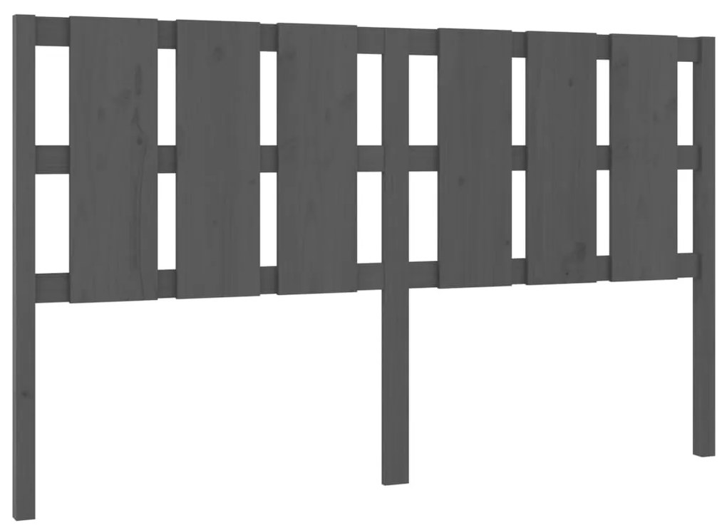 818002 vidaXL Горна табла за легло, сива, 165,5x4x100 см, бор масив