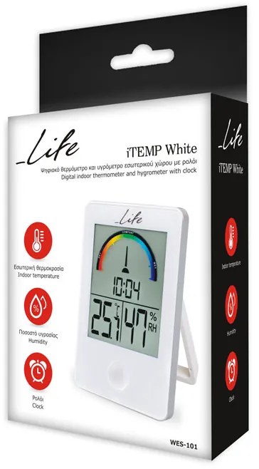 дигитален Термометър &amp; хигрометър Life Temp-Черен