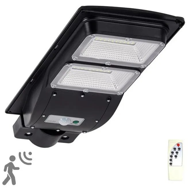 LED соларен уличен фенер STREET 2xLED/6W/3,2V IP65 с датчик и дистанционно