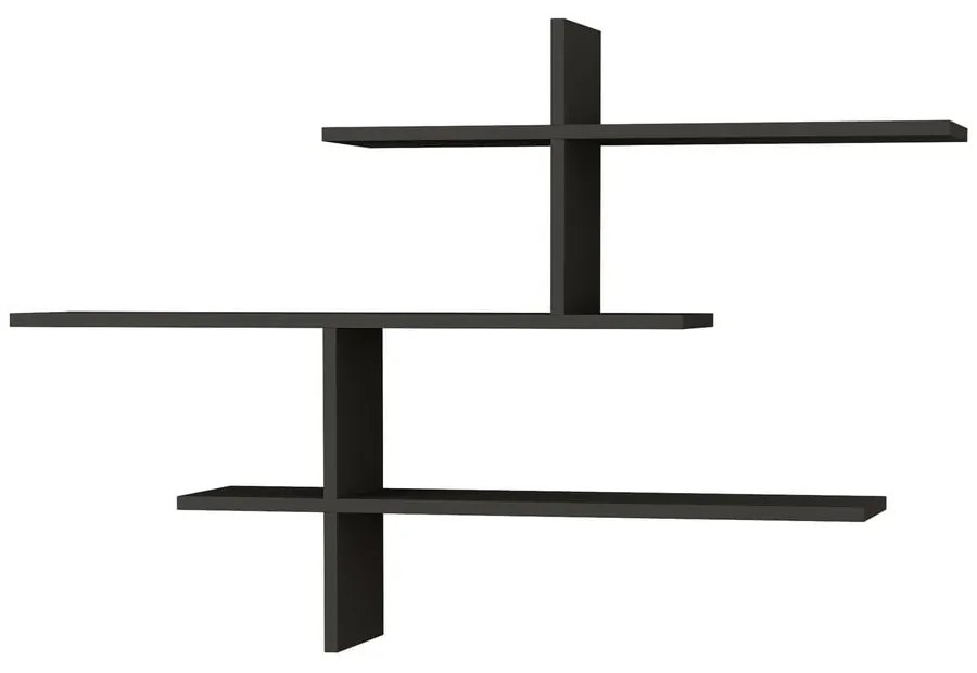 Антрацитен двуетажен рафт 123 cm Leo - Kalune Design