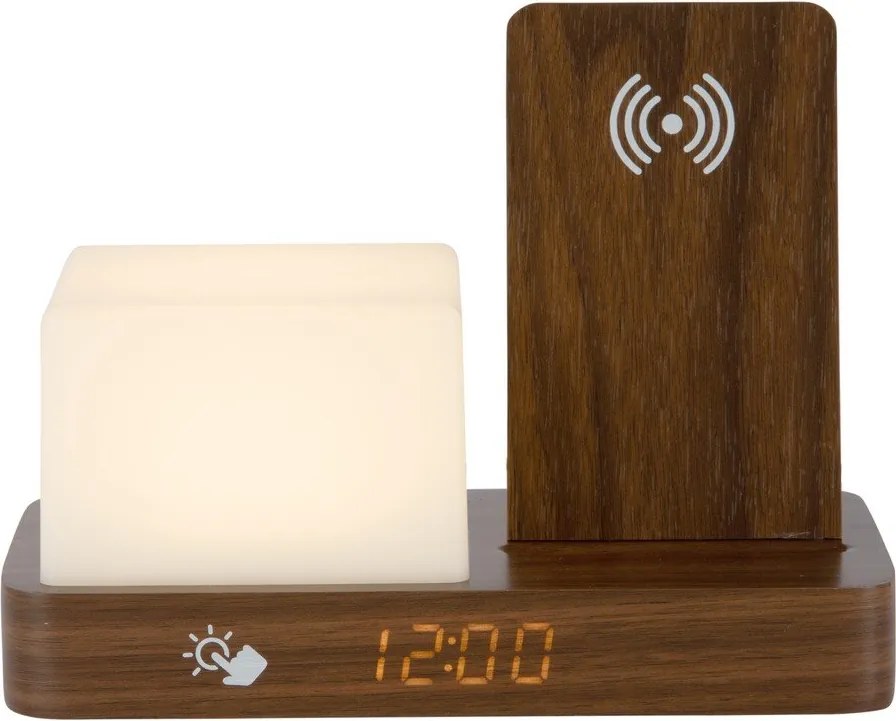 Дигитална/настолна аларма с безжично зарядно Retro LED Night Light – Karlsson