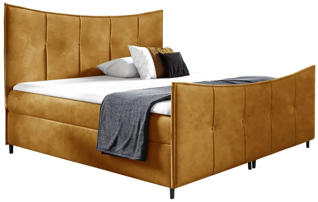 Тапицирано легло Bergamo Lux-Kafe-200 x 200
