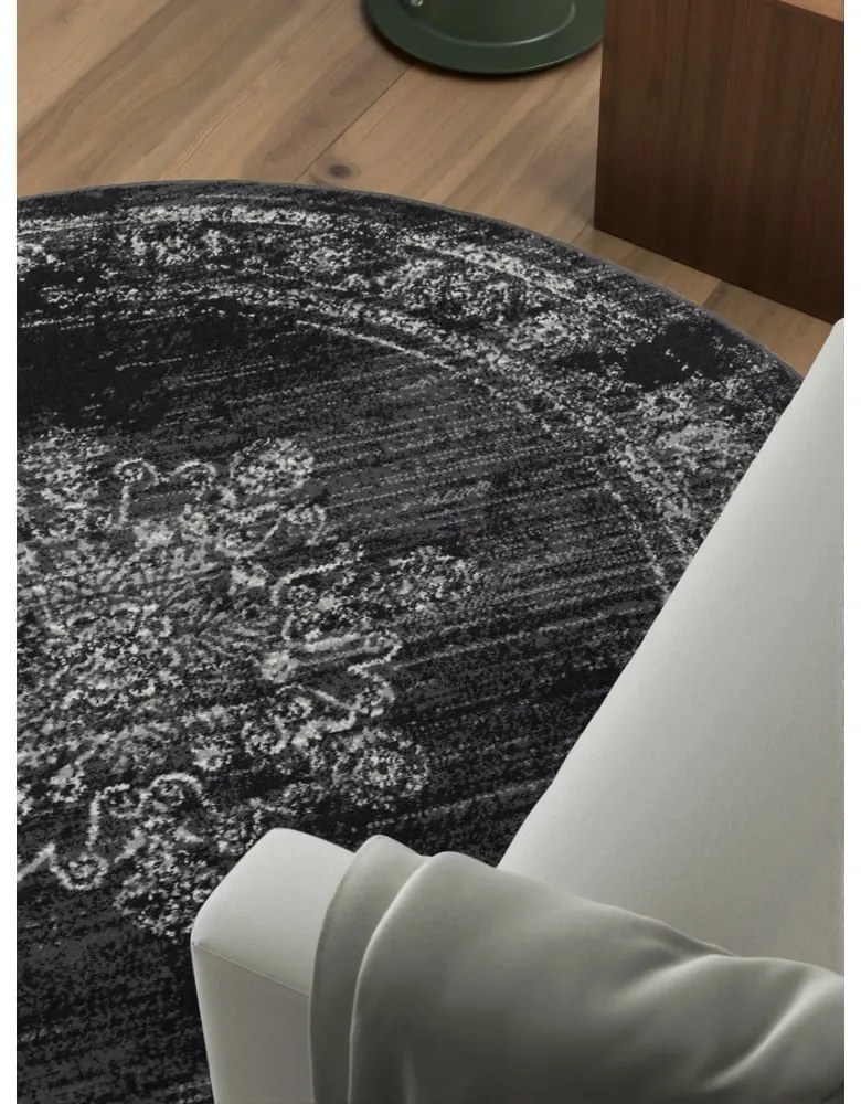 Сив кръгъл килим ø 120 cm Gloria Lydia – Hanse Home