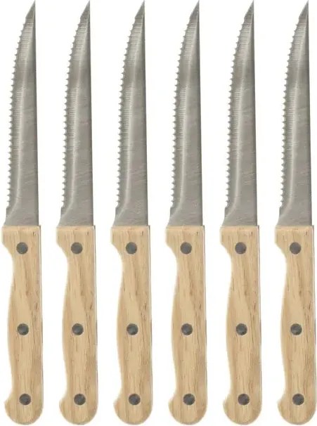 Комплект ножове за стек Secret de Gourmet, Дърво, 6 броя