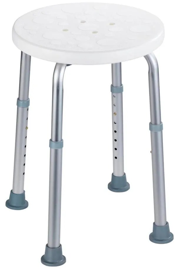 WENKO 1792921100-Столче SECURA 45,5x45,5 cm бяло/сребристо/сиво