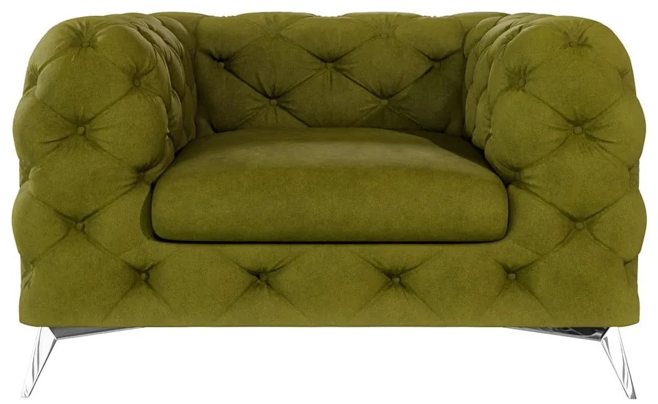 Зелено кадифено кресло Chelsea – Ropez