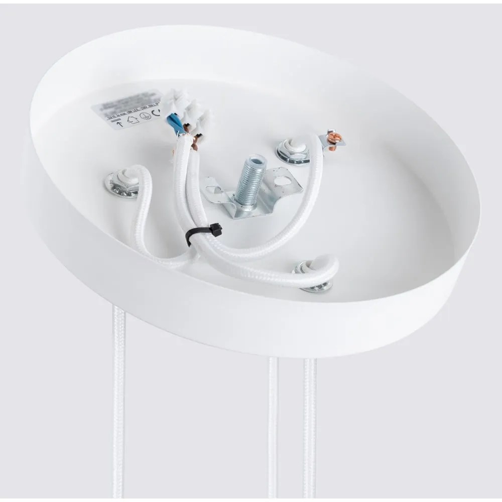 Бяло висящо осветително тяло ø 19,5 cm Gleam – Sollux