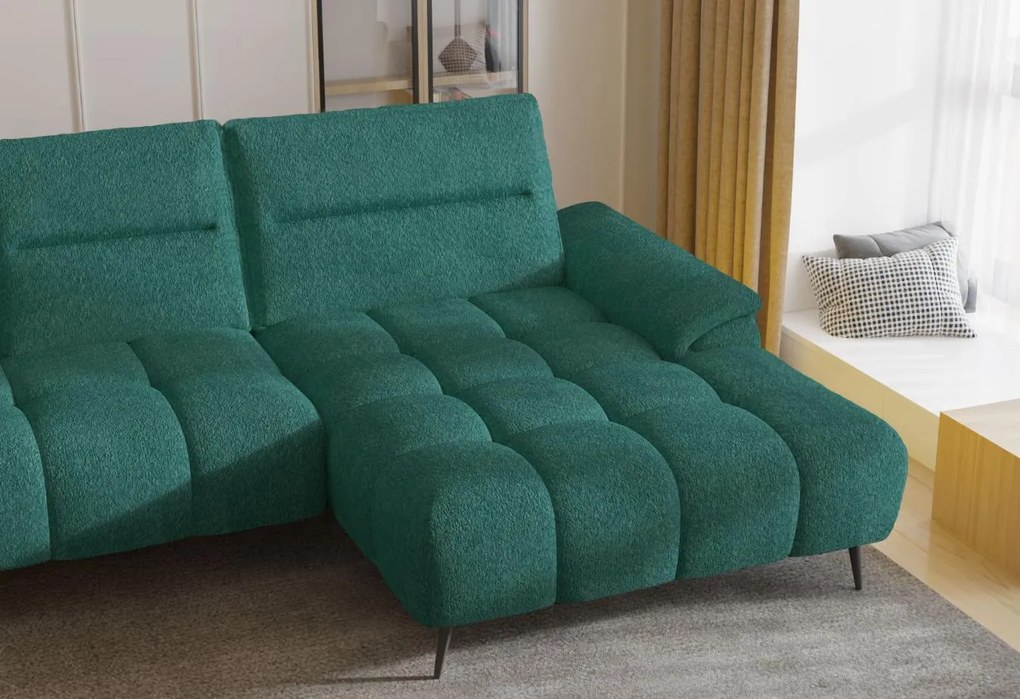 Ъглов диван Tony XL-Petrol-Left