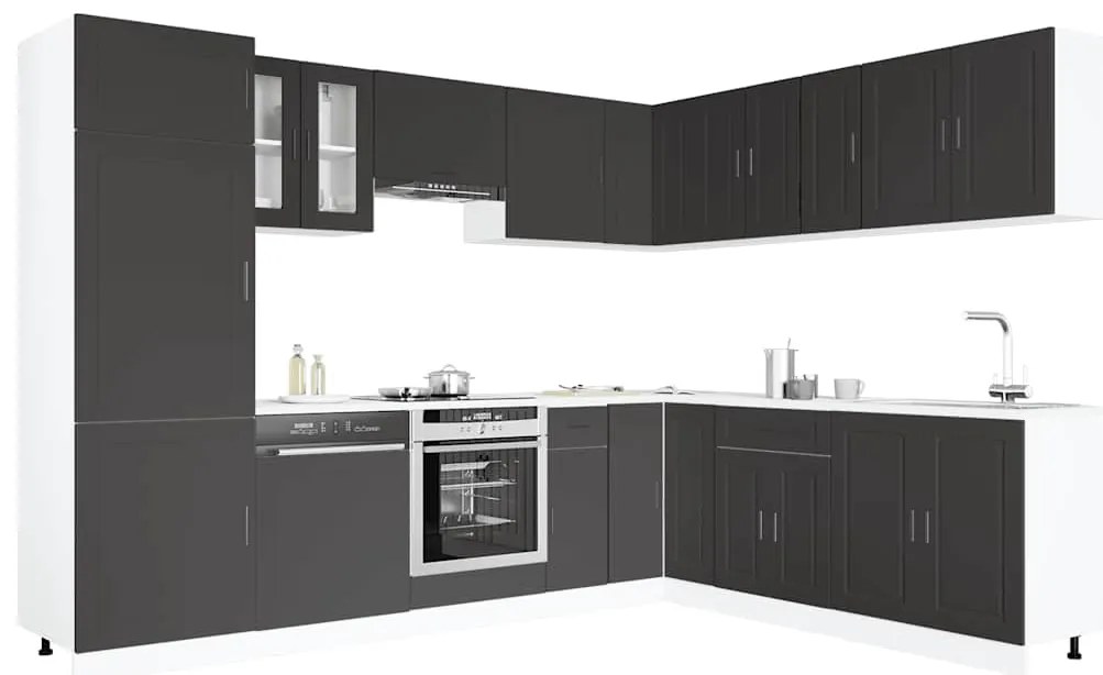 3314992 vidaXL Комплект кухненски шкафове от 14 части Porto, инженерно дърво