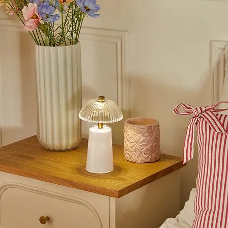 Настолна лампа atmosphera Olie, LED, Стъкло, 19 cm, Асорти