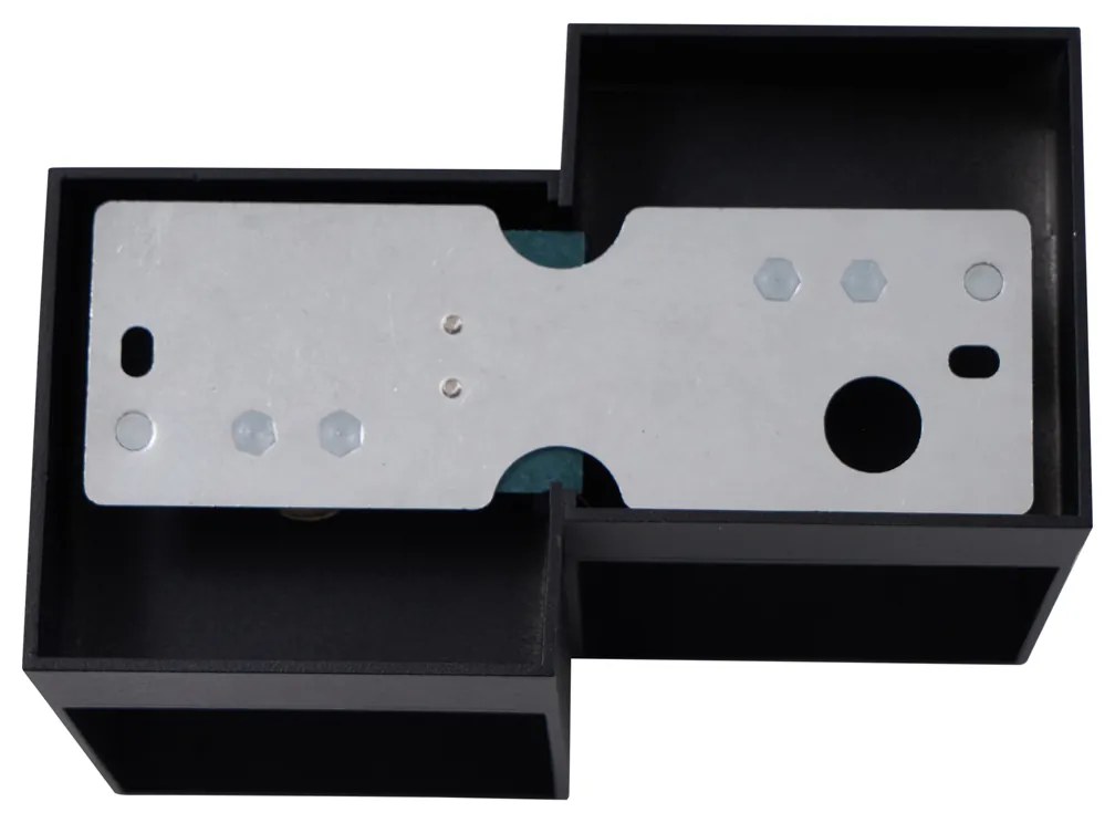 Модерен стенен аплик черен 2-светлинен - Transfer Double