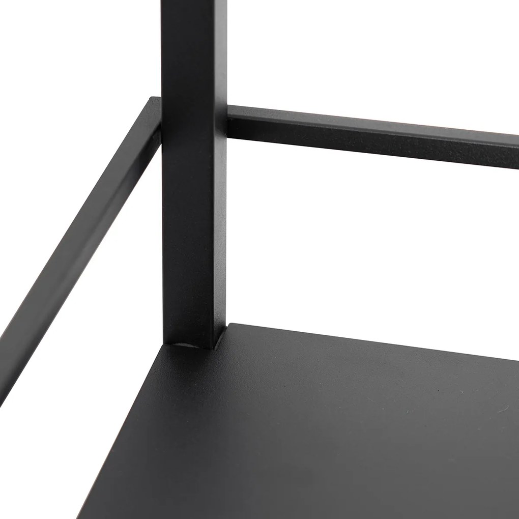 Интелигентна индустриална подова лампа черна с WiFi G95 - Cage Rack