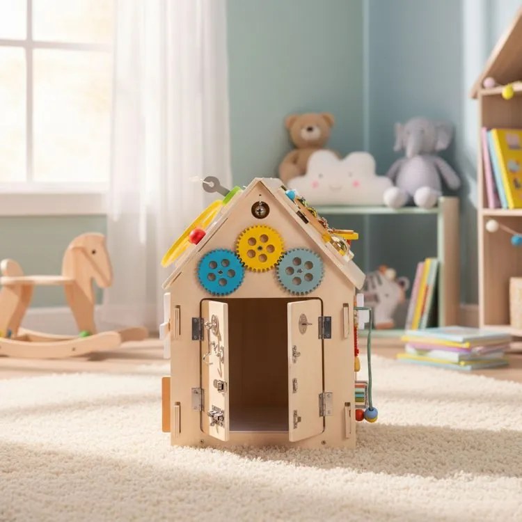 Дървена къщичка за манипулации XXL