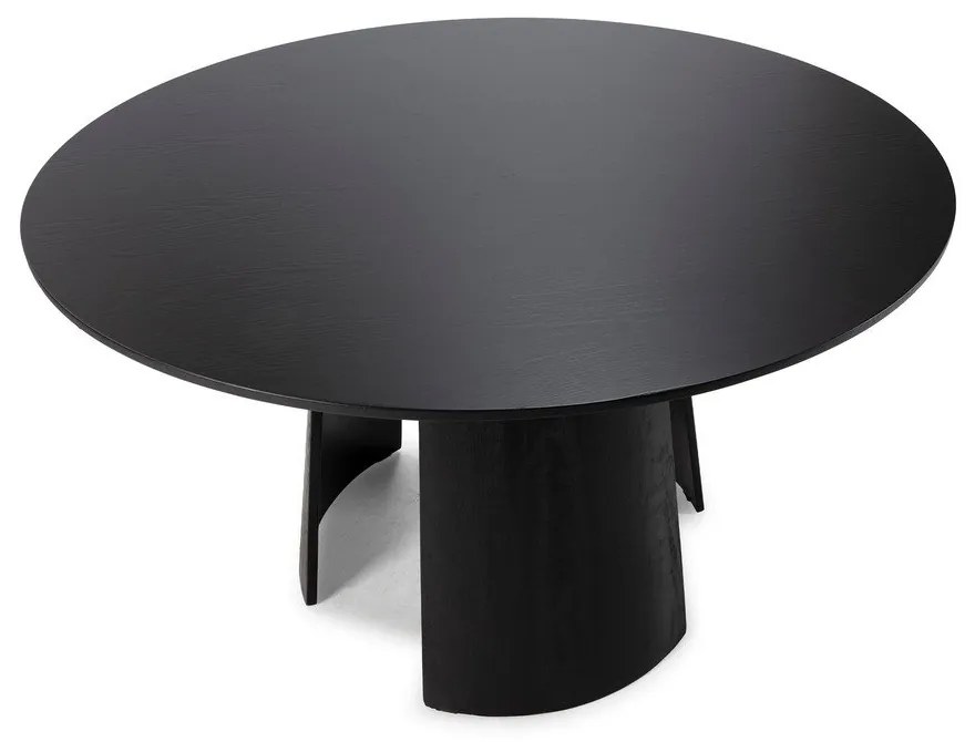 Кръгла трапезна маса с черен плот за маса ø 120 cm Zuri – MOME