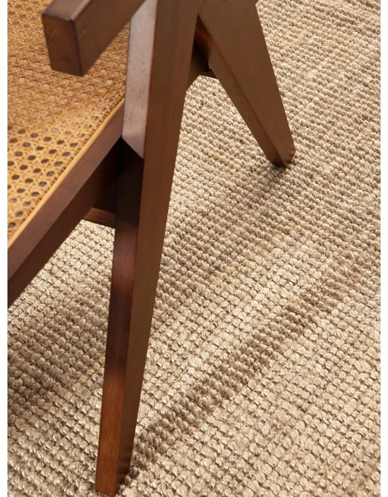 Кремав кръгъл килим от юта ø 200 cm Bouclé Jaipur – Hanse Home