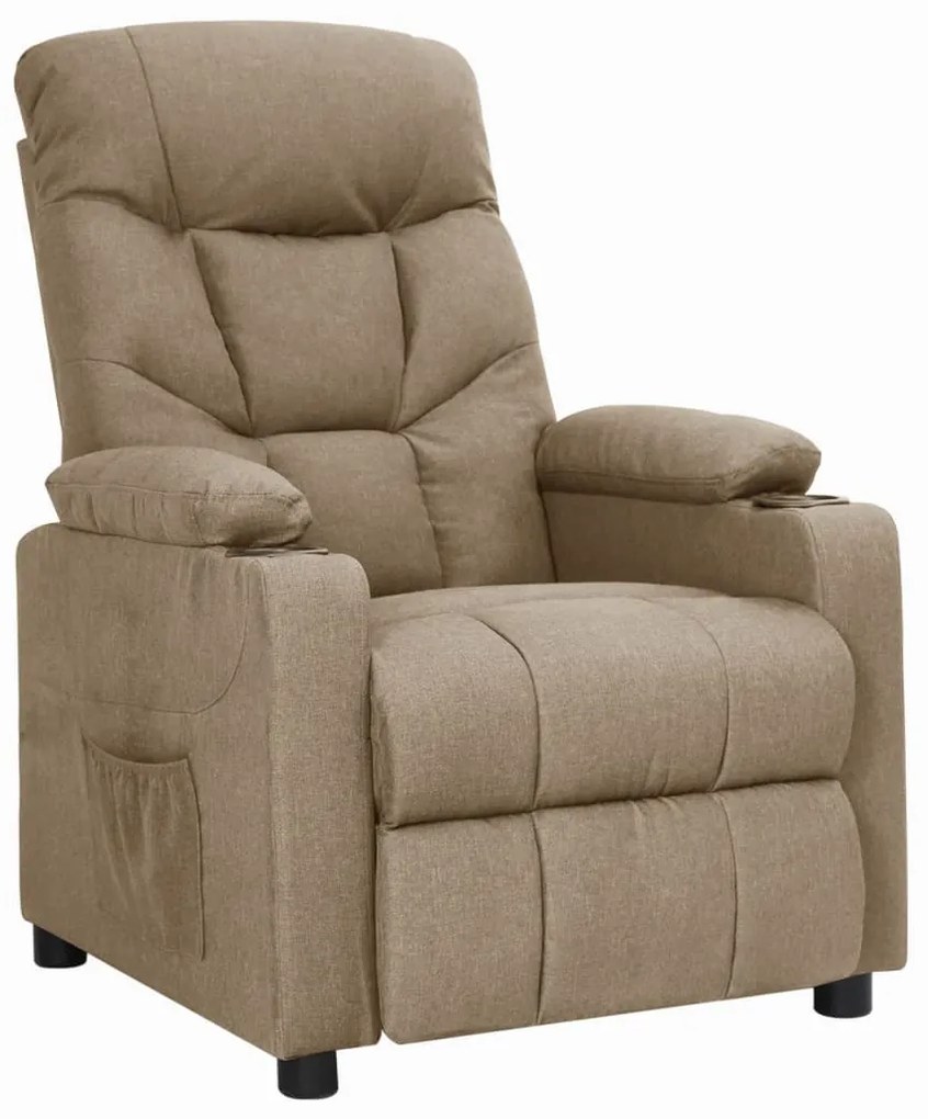3093465 vidaXL Изправящ стол, таупе, текстил