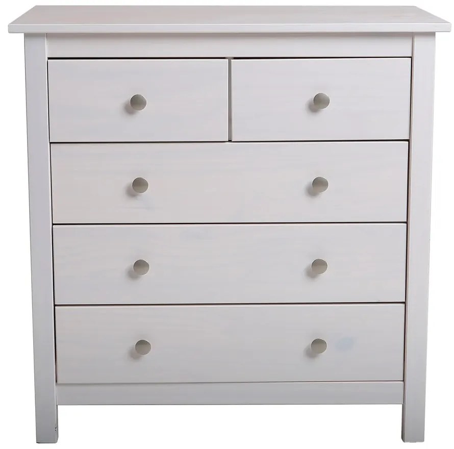 Бял висок скрин от масивен бор 79x80 cm Berna – Marckeric