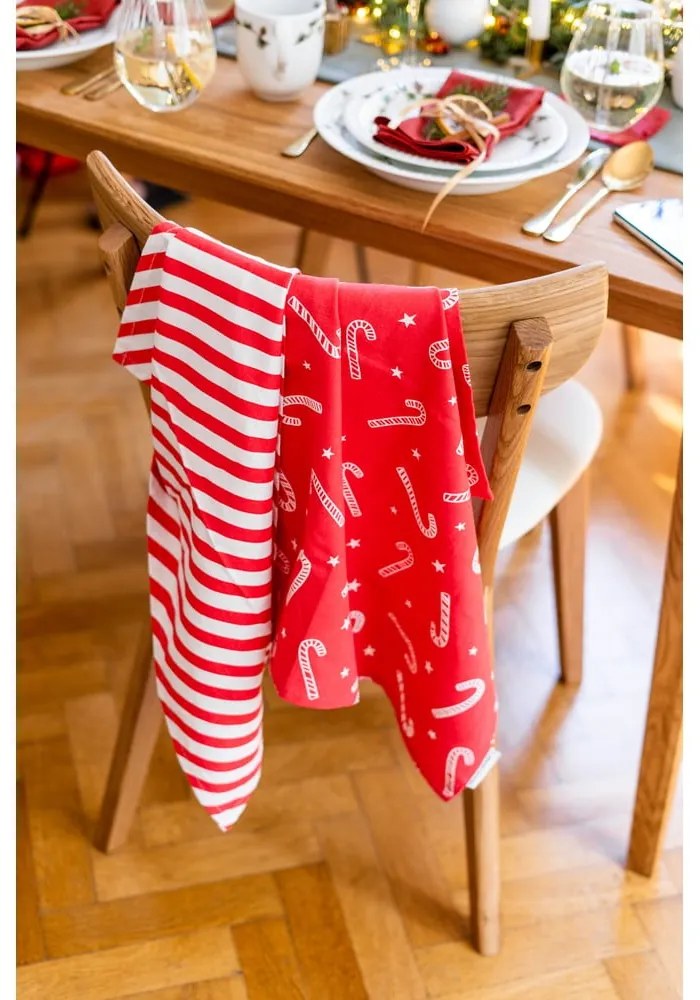 Памучни кърпи за съдове в комплект от 4 бр. с коледни мотиви 50x70 cm Candy Cane – Catherine Lansfield