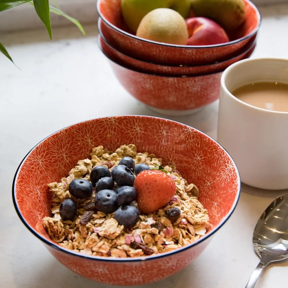 Червена керамична купа , ø 16 cm Floral - Kitchen Craft