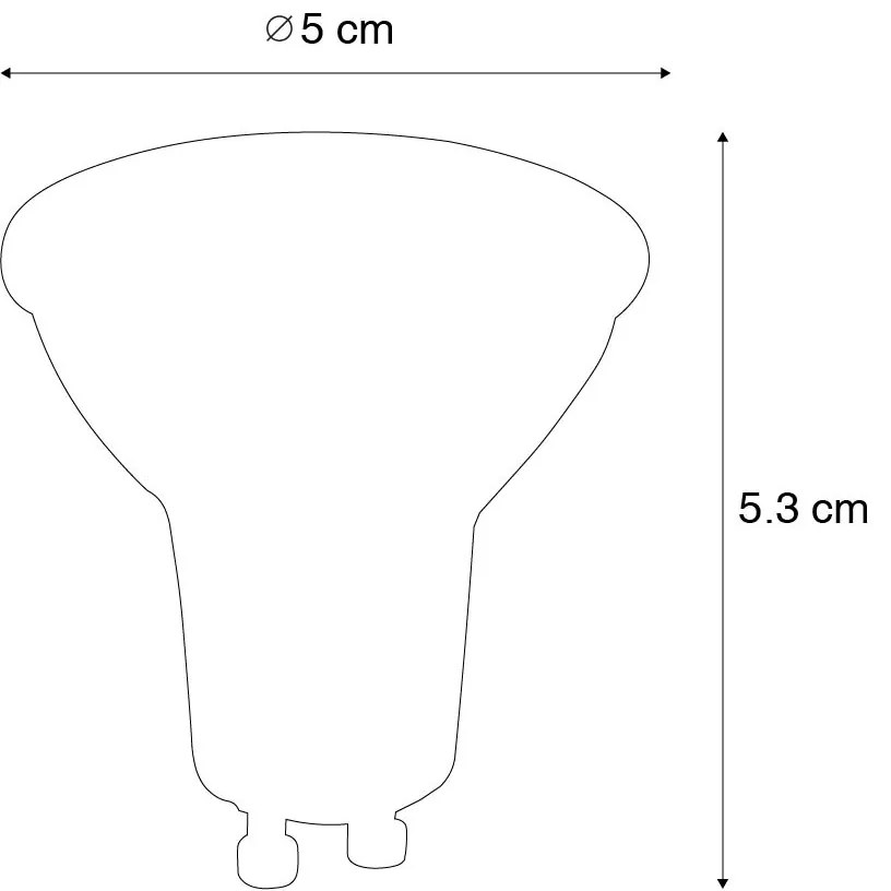 Комплект от 5 димируеми LED крушки GU10 4W 300 lm 2700K