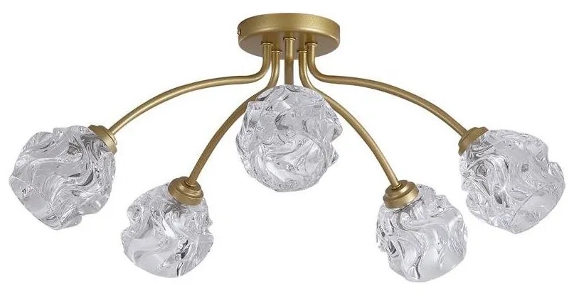 Searchlight 11525-5GO - Полилей за повърхностен монтаж ASTRAL 5xG9/33W/230V златен