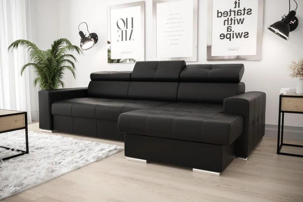 Ъглов диван April mini  LTHR-Mauro-Right