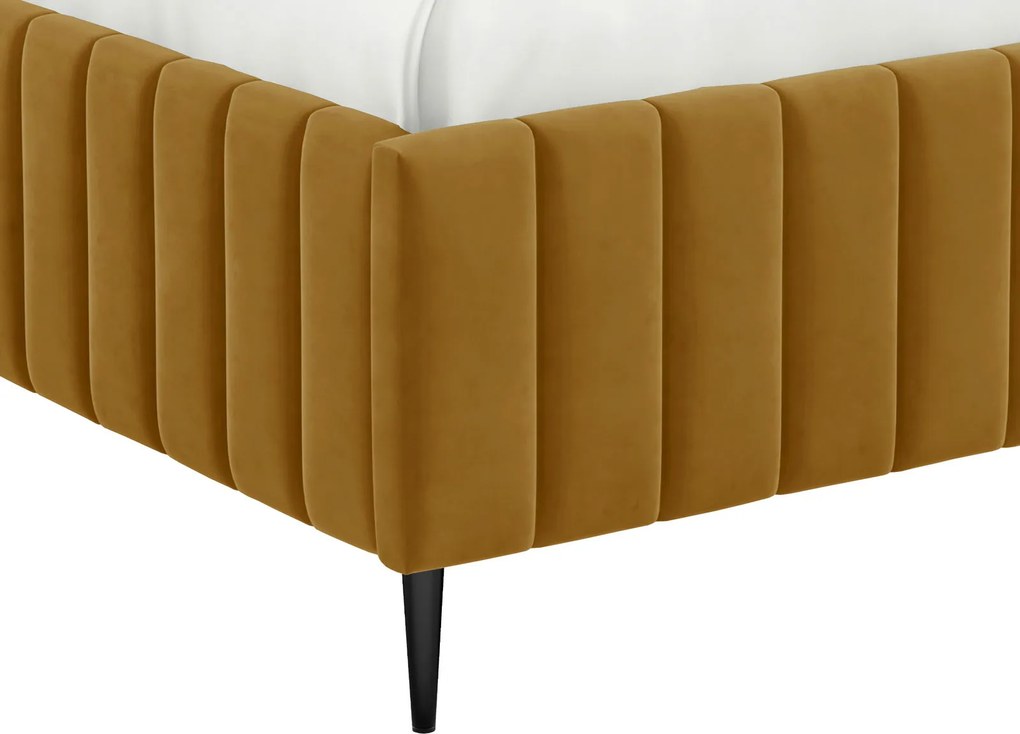 Тапицирано легло Lewezo-Тъмно зелено-140 x 200