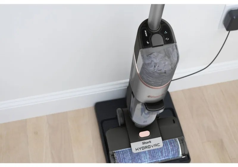 Вертикална прахосмукачка Shark HydroVac WD210EU, 170W, 0.5 л, 88 m2, Самопочистващ, Автономия 25 минути, Сив