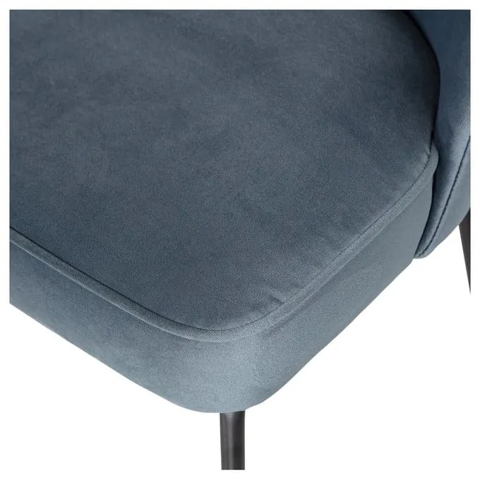 Сини кадифени трапезни столове в комплект 2 бр. Vogue – WOOOD