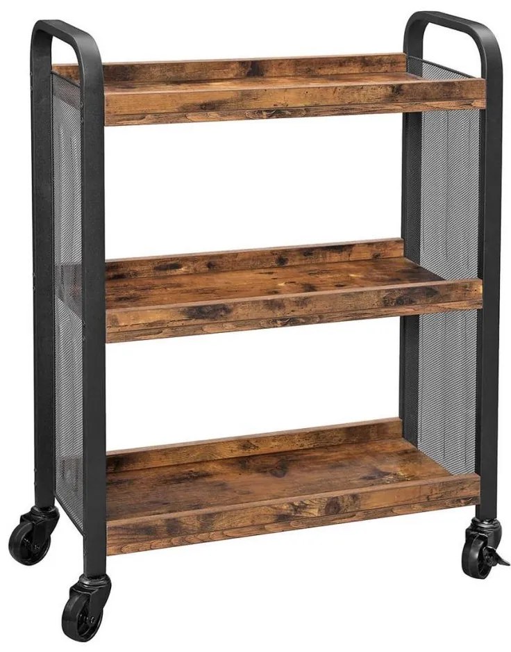 Сервировъчна масичка MARGE кафява/черна