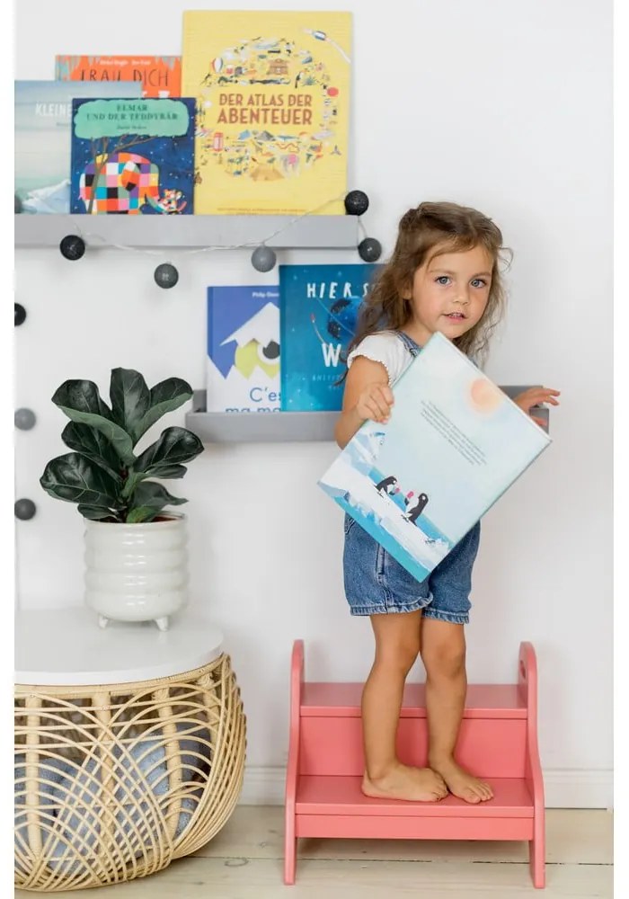 Светлочервена подвижна стълба Dusky Pink – Kindsgut