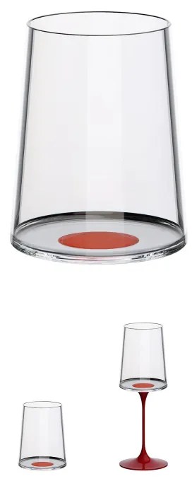 Комплект 2 бр кристални чаши за бяло вино Trebonn SplitGlass 2025121, 280 мл, Ø7.3x9 см, Модулна система, Червен