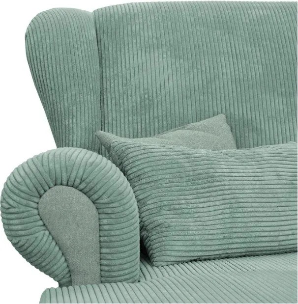 Кресло от рипсено кадифе в цвят мента Lord – Ropez