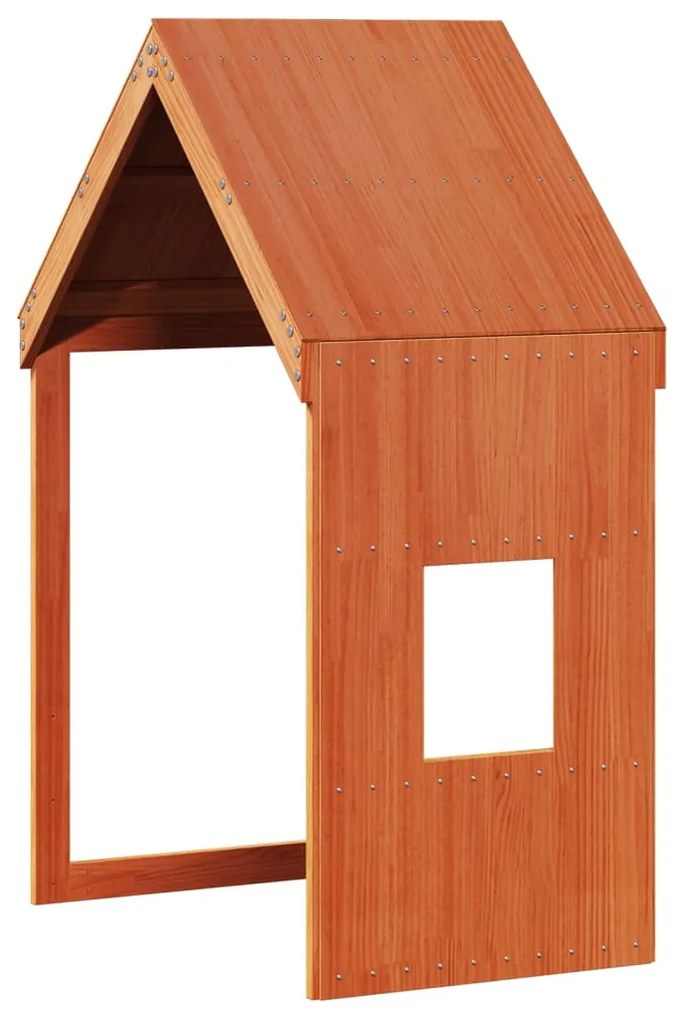846890 vidaXL Покрив за детско легло, восъчнокафяв, 60x99x139,5 см, бор масив