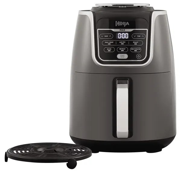 Фритюрник с горещ въздух Ninja AF160EU, 1750W, 5.2 л, 6 програми, Max Crisp, Сив